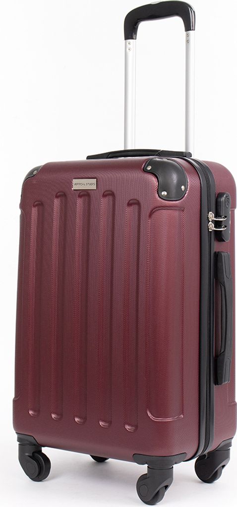 VERTICAL STUDIO "Stockholm" 20" Handgepäck Koffer, ABS, 33,3 l 4 Rollen, Teleskopgriff, Kofferschloss, leicht, robust, ideal für Reisen weinrot|V...