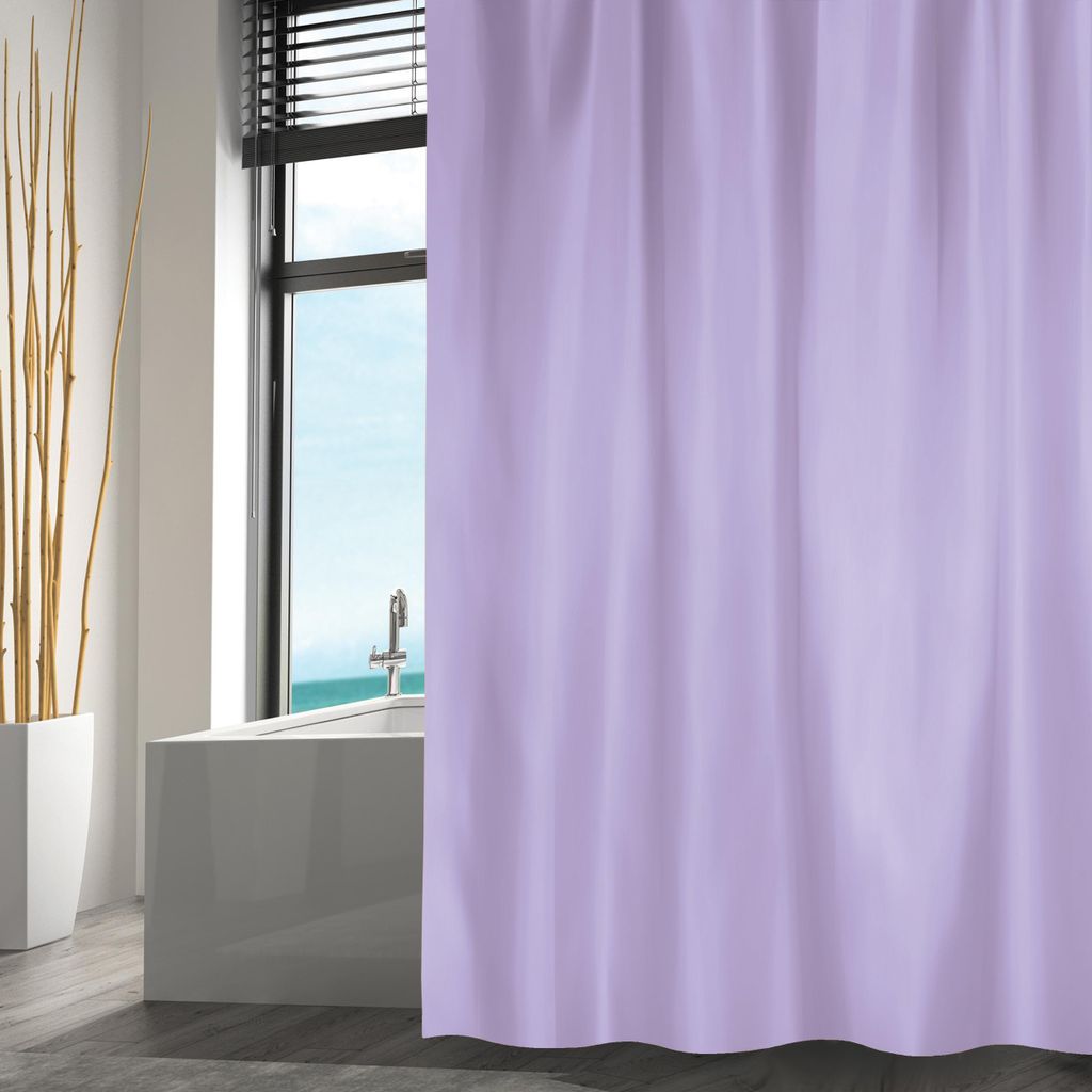 Duschvorhang MSV Textil 180 x 200 cm lavendel 149297 Produktbild 