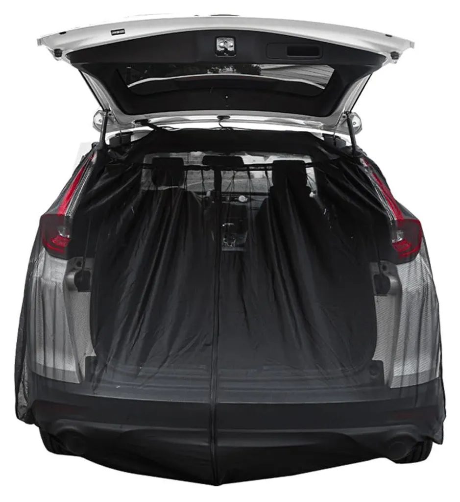 Moustiquaire portable pour voiture avec fermeture éclair bidirectionnelle