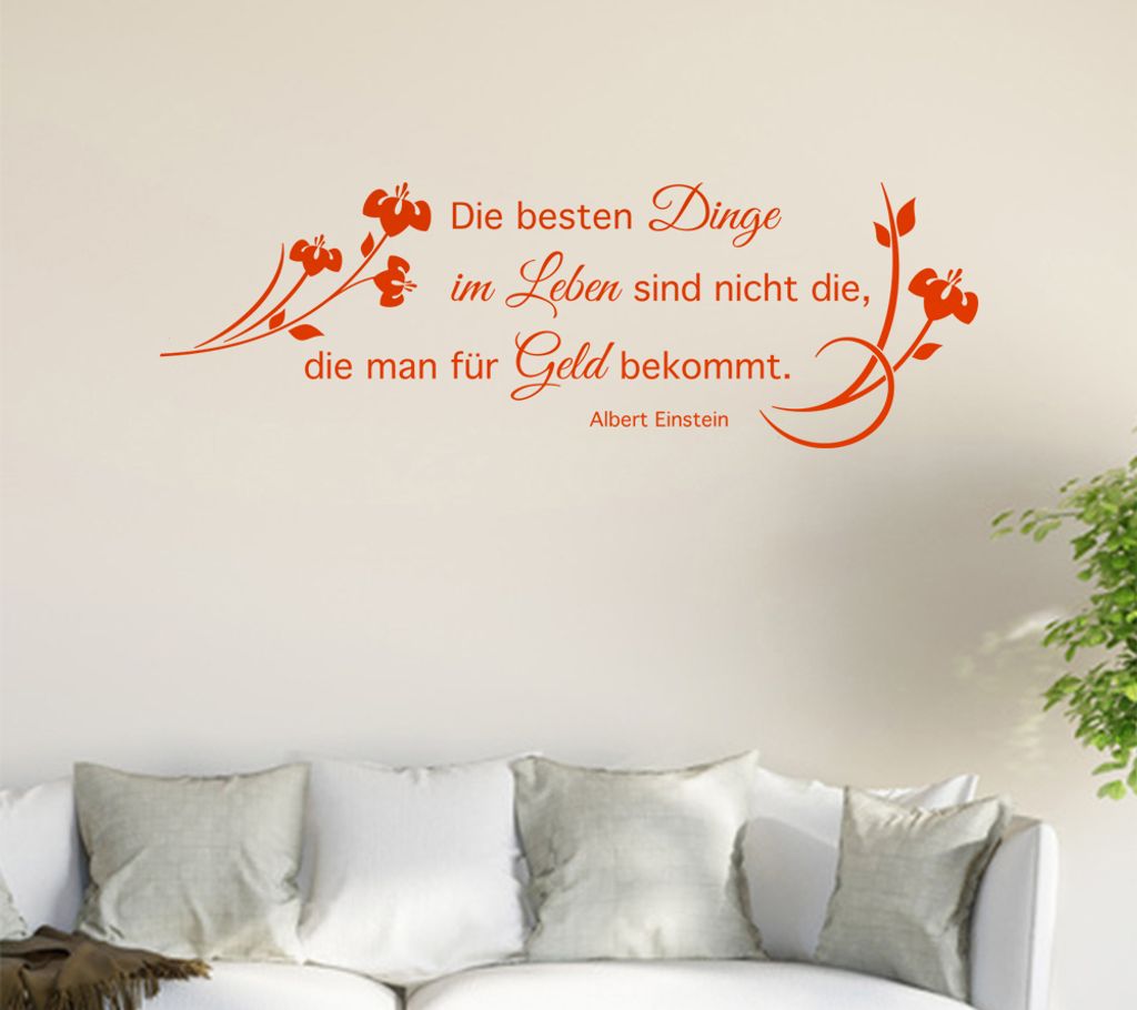 Die besten Dinge ... Wandtattoo in 6 Größen - Wandaufkleber Wall Sticker - Dekoration, Küche, Wohnzimmer, Schlafzimmer, Badezimmer