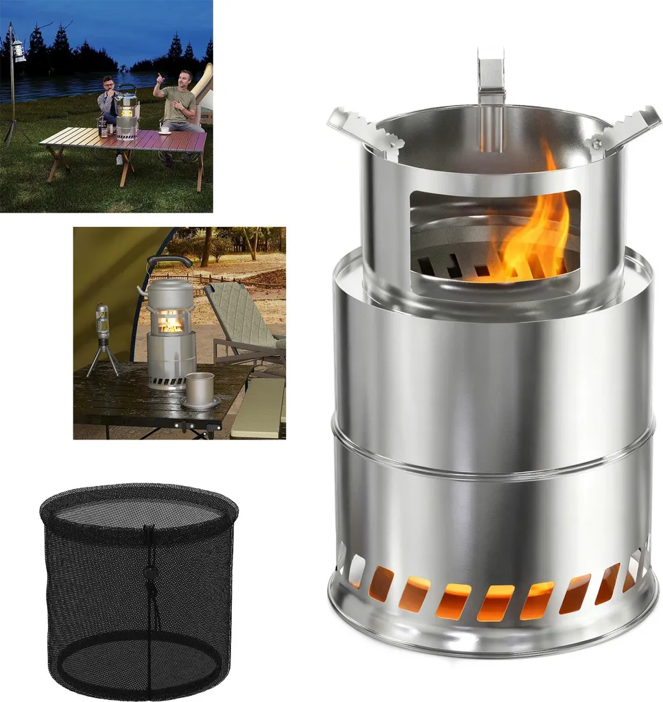 Réchaud pour randonnée et bivouac idéal pour cuisiner et rôtir XINZI