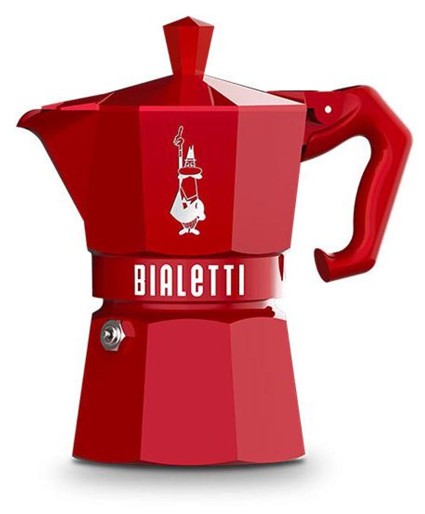 Bialetti Moka Exclusive, Mokka-Kanne, Rot, Aluminium, 3 Produktbild 