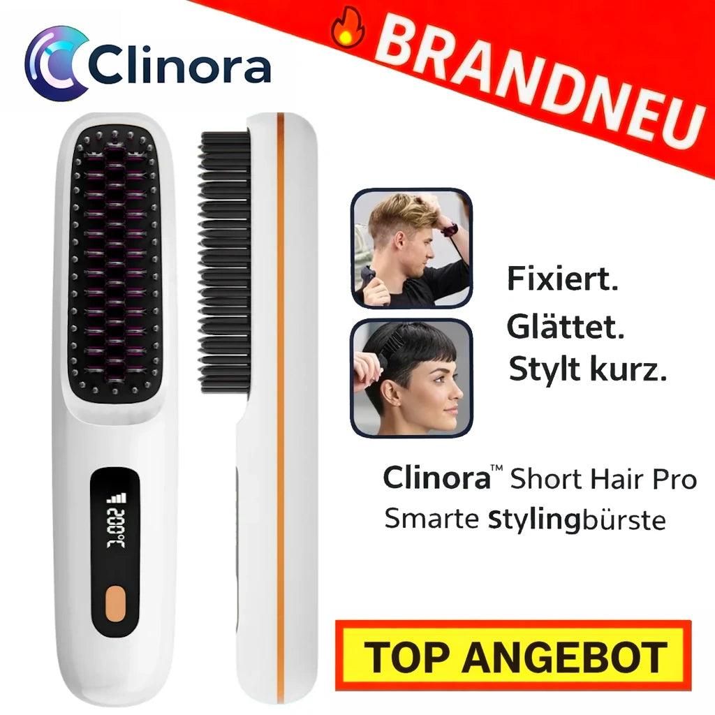 Clinora Short Hair Pro – Smarte Stylingbürste für präzises Kurzhaar-Styling: Weiß