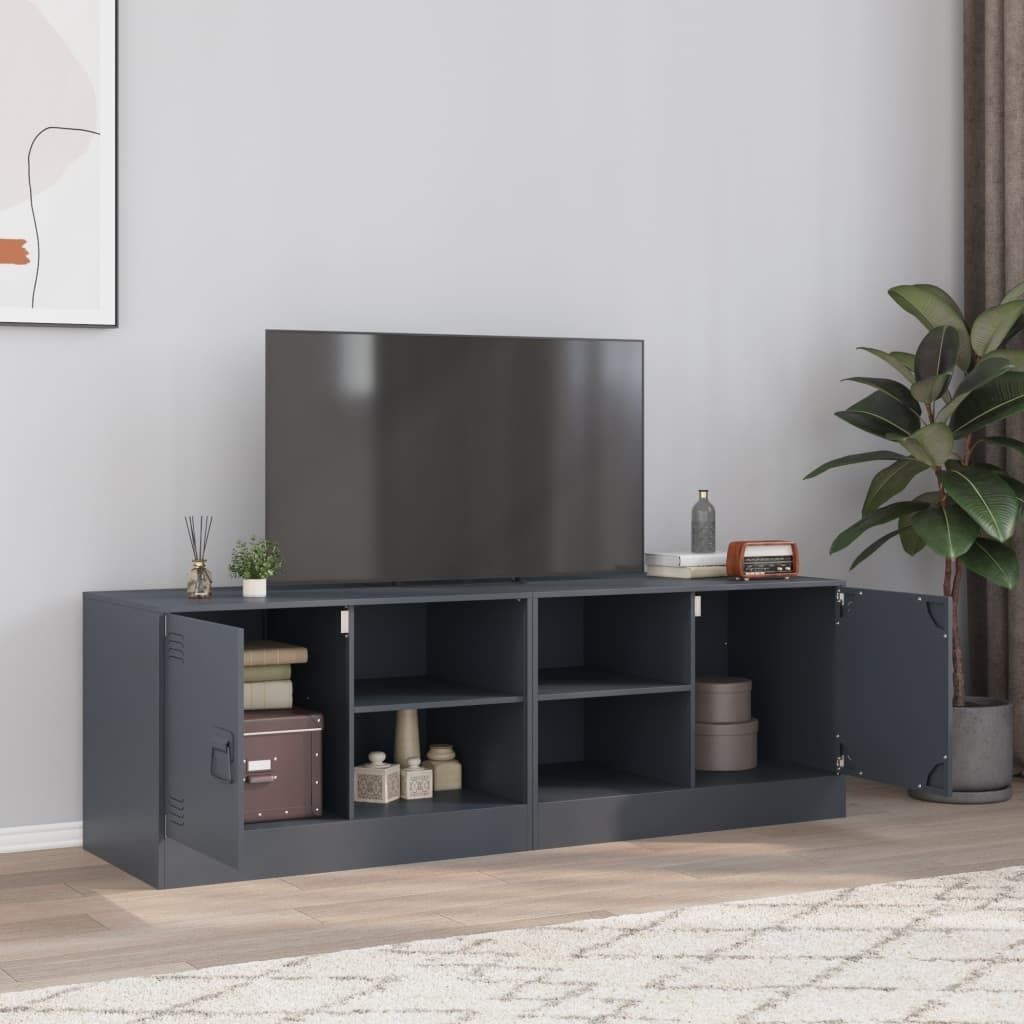 Maison Exclusive - TV-Schränke 2 Stk. Anthrazit 67x39x44 cm Stahl
