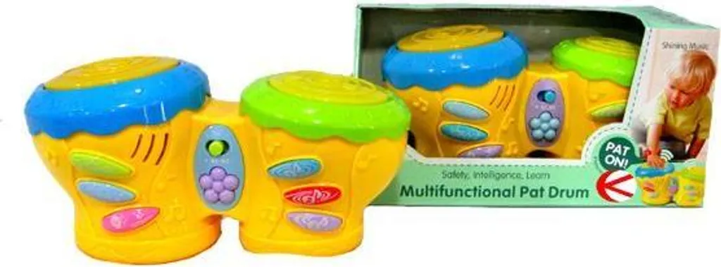 Jouet tambour musical silencieux et robuste pour l'éveil des tout-petits