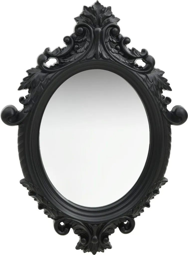 Miroir mural style château noir 56x76 cm The Living Store élégant