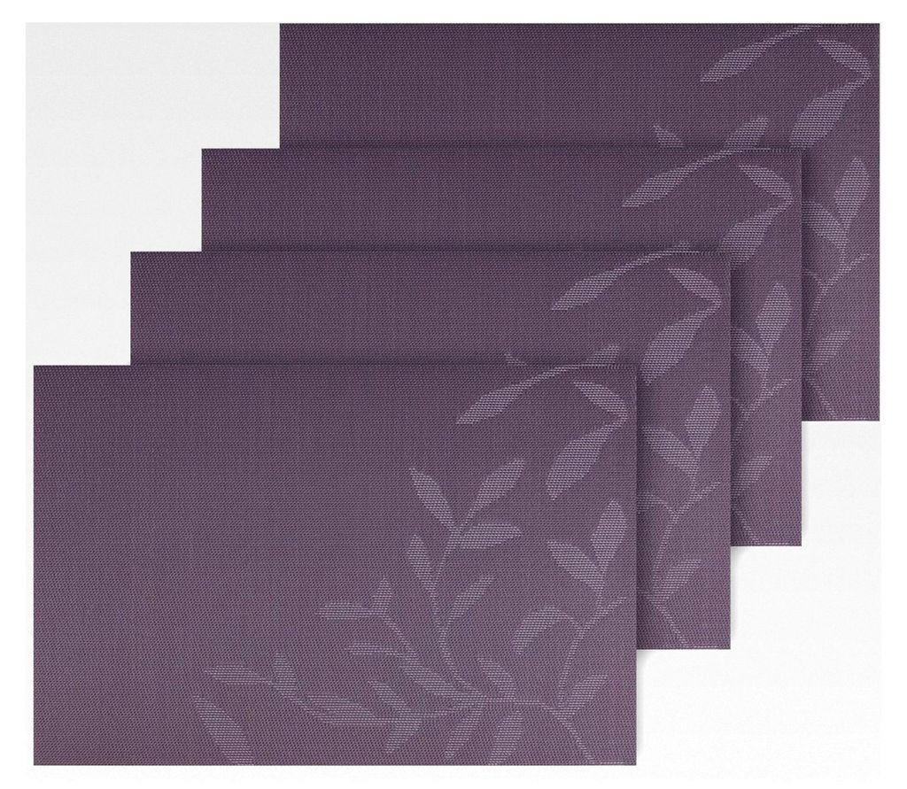 Tischsets Mandal, Abwaschbar und Abwischbar, Lila Violett, 4er-Set
