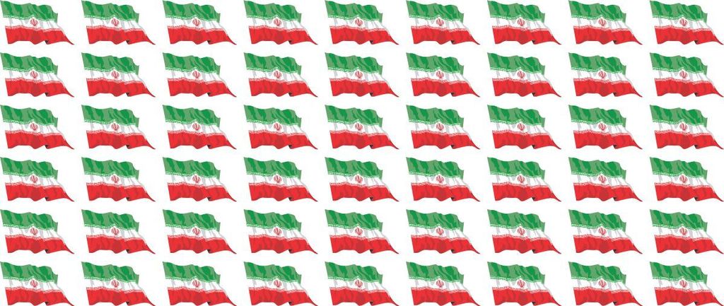 Mini Aufkleber Set - Pack wehend - 20x12mm - selbstklebender Sticker - Iran Flagge / Banner / Standarte fürs Auto, Büro, zu Hause und die Schule ...