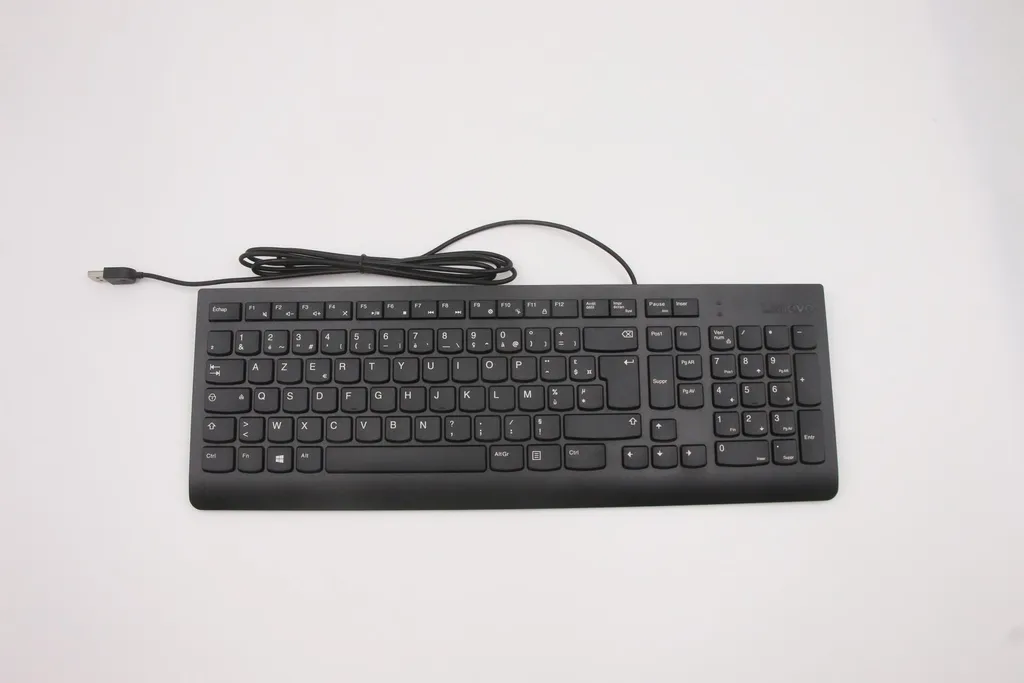 Clavier USB AZERTY Lenovo Calliope Noir - Ergonomie et Frappe Fluide