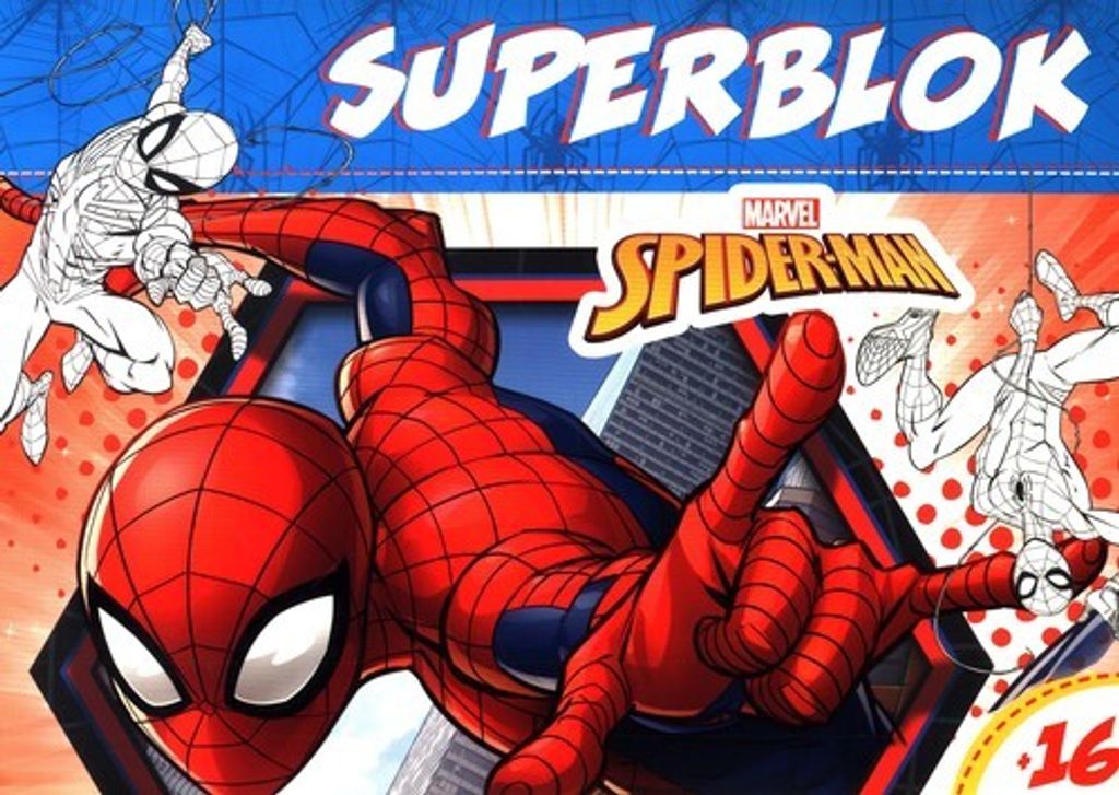 Superblok Marvel Spider-Man z naklejkami - (Bücher mit Aufklebern für Kinder auf Polnisch)
