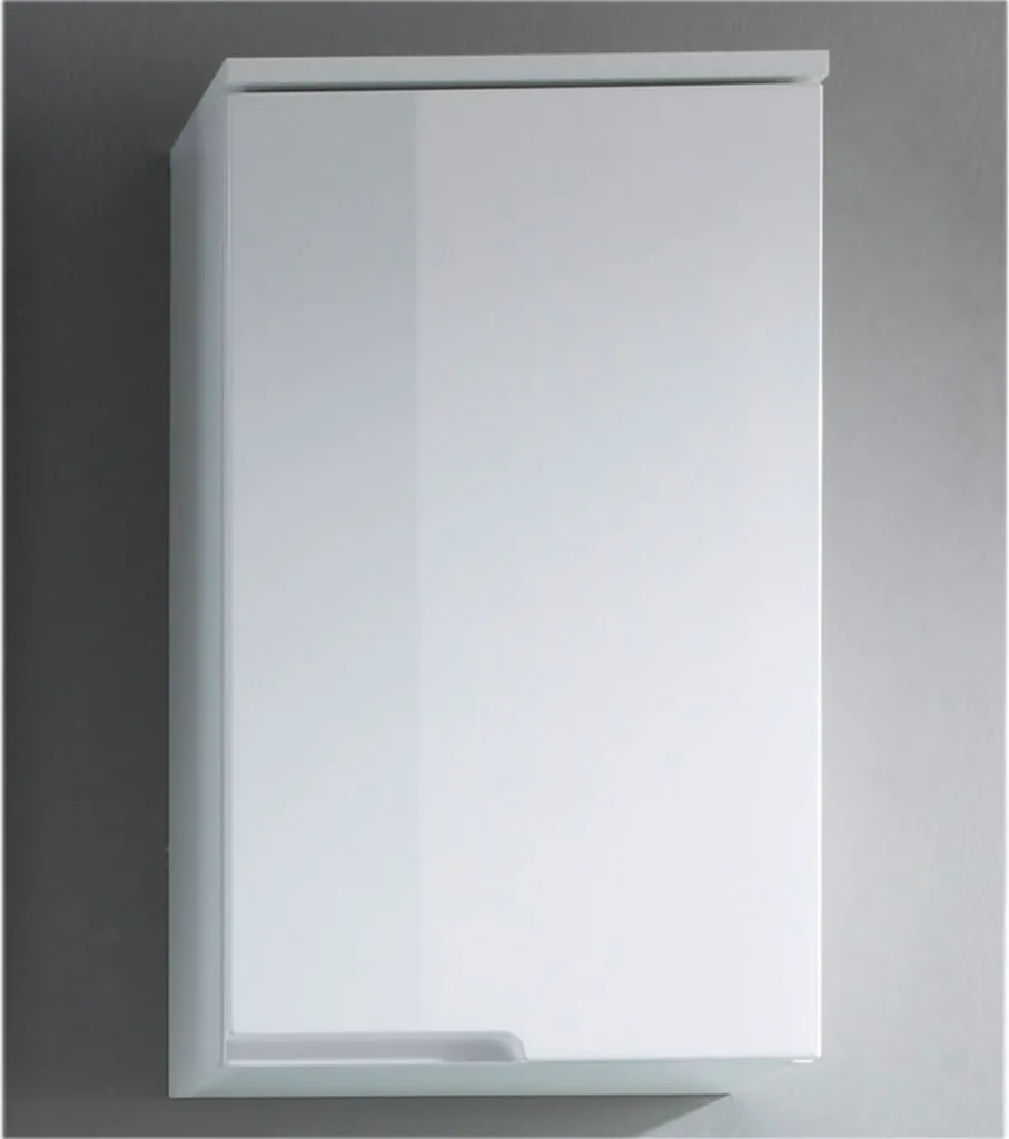 Meuble haut de salle de bain suspendu Suzette en bois MDF blanc