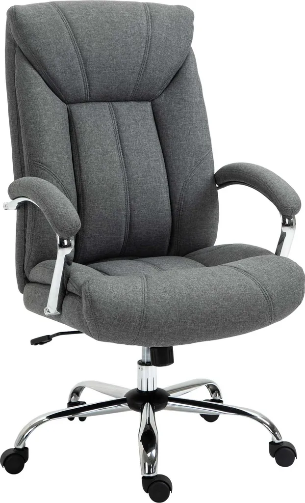 Siège de bureau spécial télétravail ergonomique et pivotant gris lin