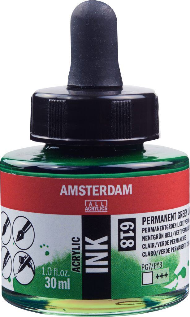 Amsterdam 17206180, Grün, 30 ml, 1 Stück(e), Permanent Green Light