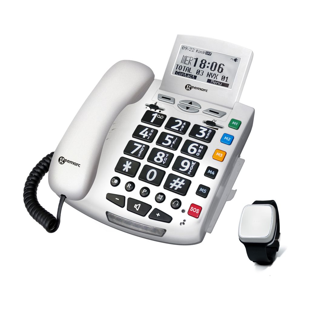 Geemarc PACK SERENITIES Notruftelefon mit Fallsensor Armband - Deutsche Version