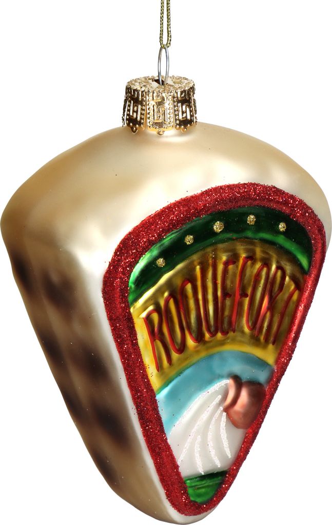 Christbaumschmuck 11cm Glas Blauschimmelkäse Figur