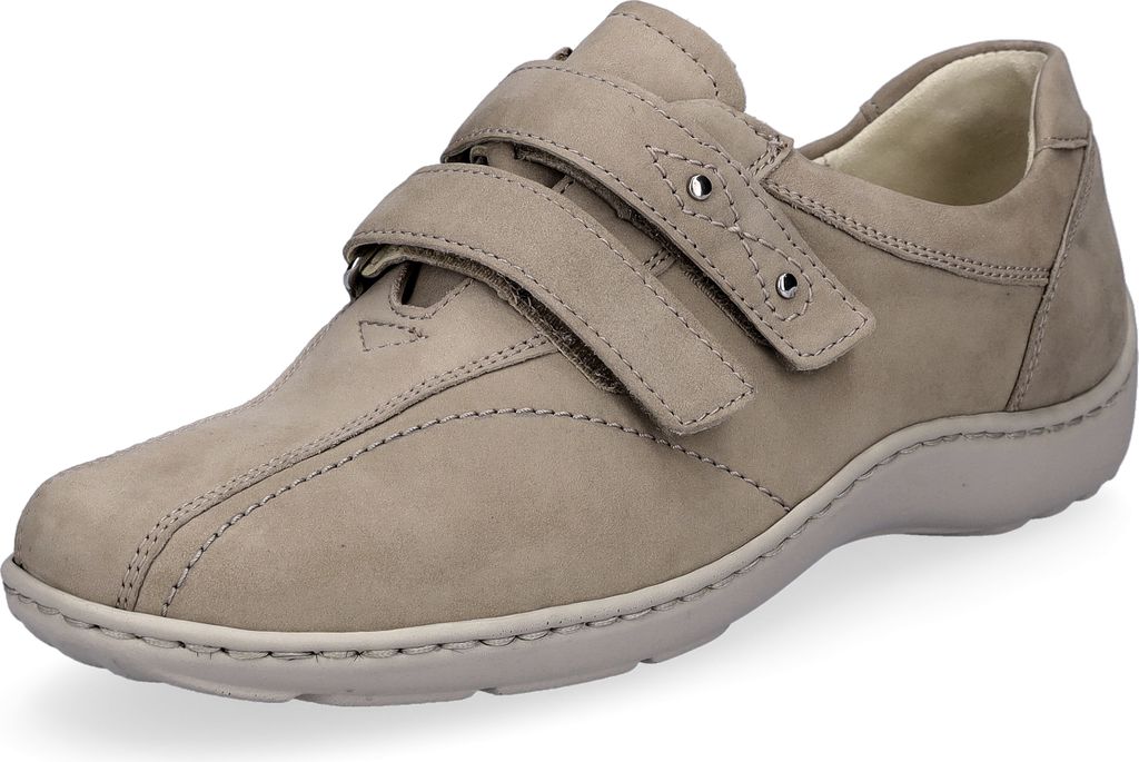 Waldläufer damskie skórzane buty na rzepy taupe 5 Zdjęcie produktu 