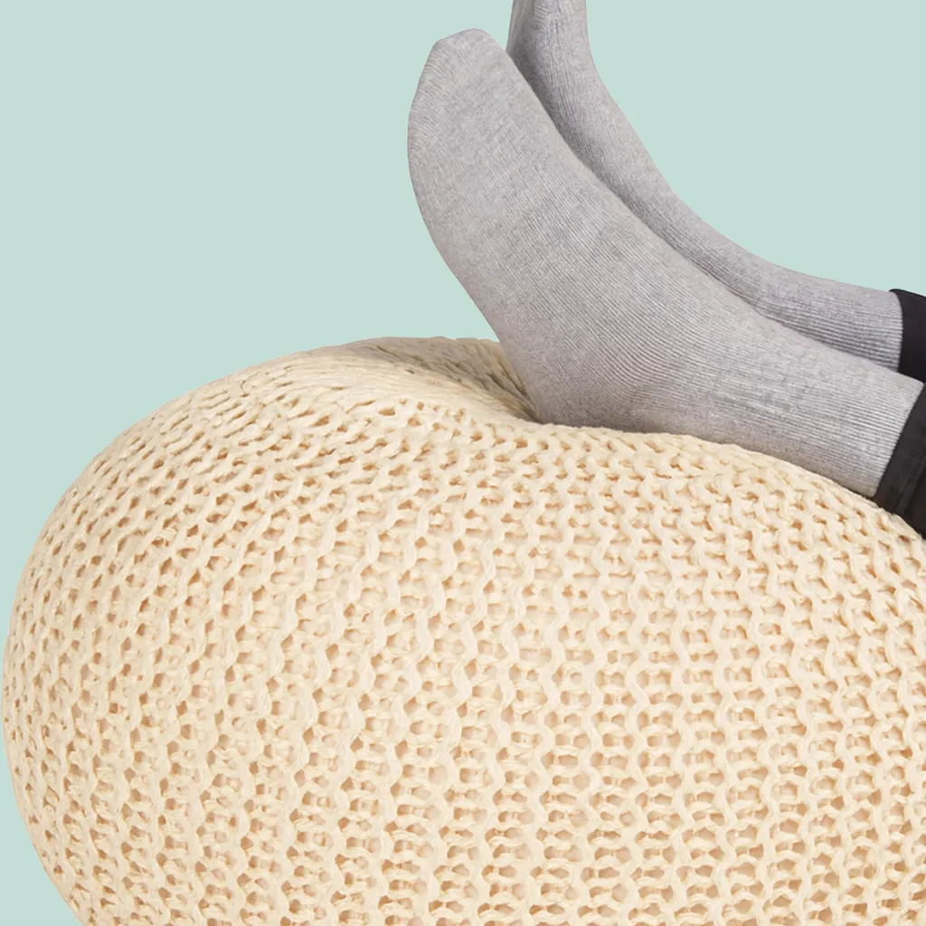 relaxdays Pouf in maglia - 7
