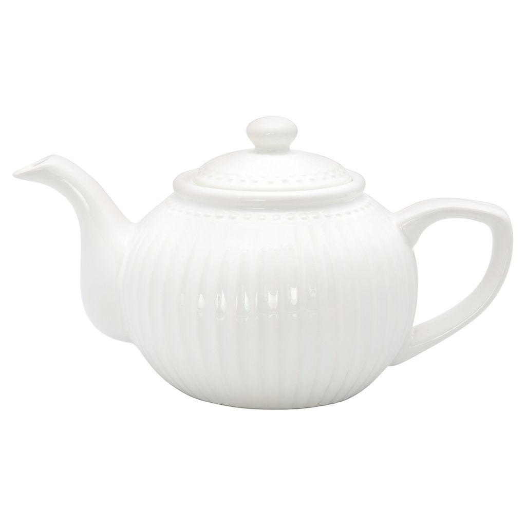 Greengate Teekanne ALICE Weiß Kanne 1 Liter Everyday Geschirr Teapot WHITE