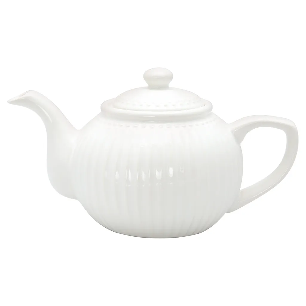 Théière Alice Blanche de Greengate - Théière 1L Everyday en Grès Blanc
