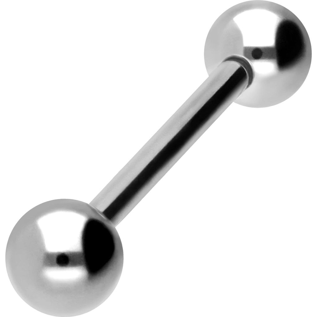 Zungenpiercing, Intim-Piercing Chirurgenstahl Barbell Silber Stablänge: 18mm + Stabstärke: 2mm + Kugelgröße: 6mm