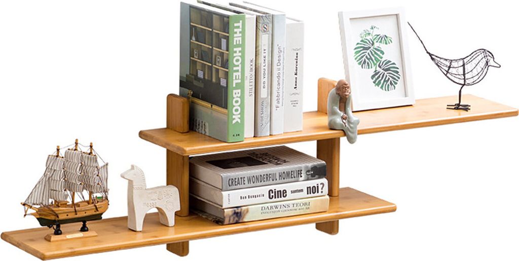 MUMAREN ZJBGZWJ Wandhalterung Regal Rustikale schwimmende Mantel Bücherregal Home Dekor - Holz