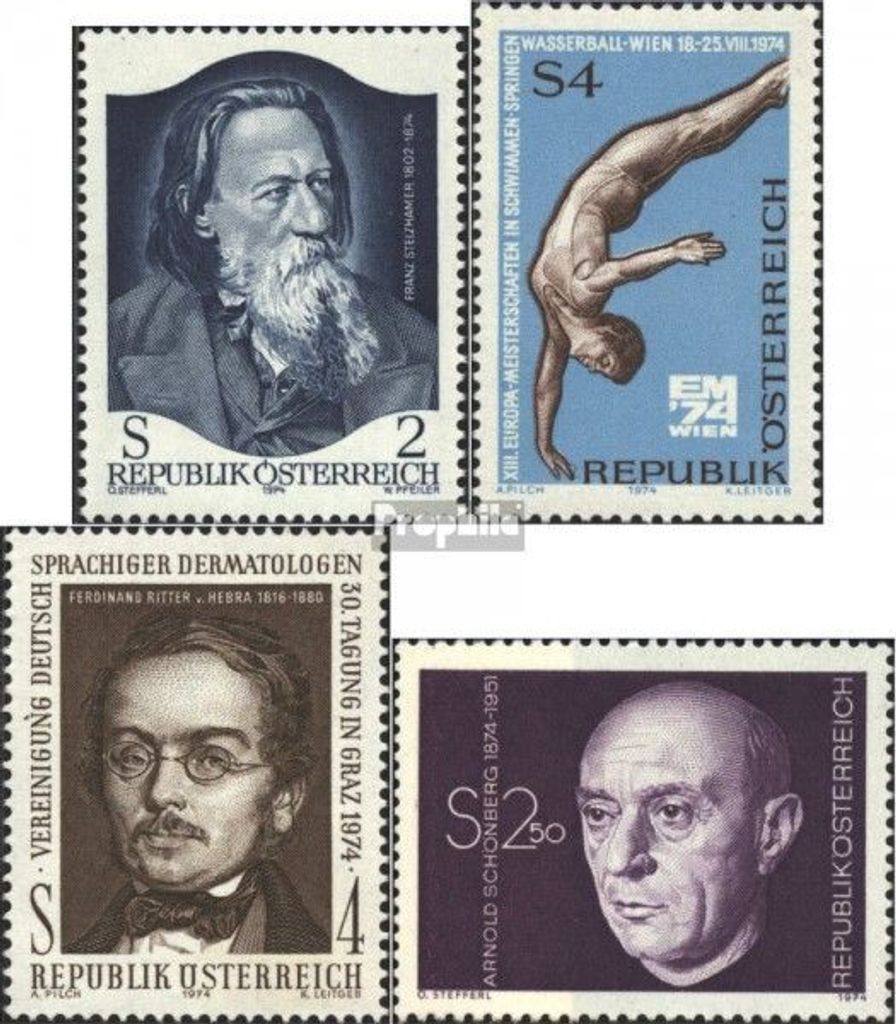 Briefmarken Österreich 1974 Mi 1460,1461,1462,1463 (kompl.Ausg.) postfrisch Sondermarken
