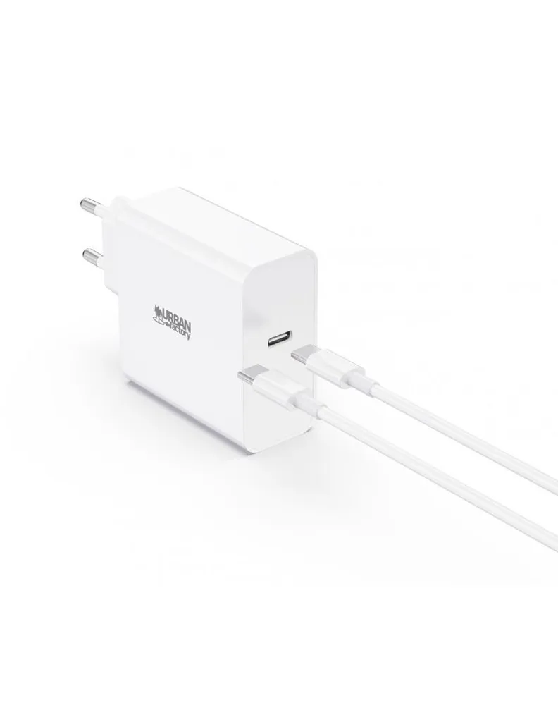 Caricabatterie da Viaggio 65W USB-C Urban Factory Powee Bianco