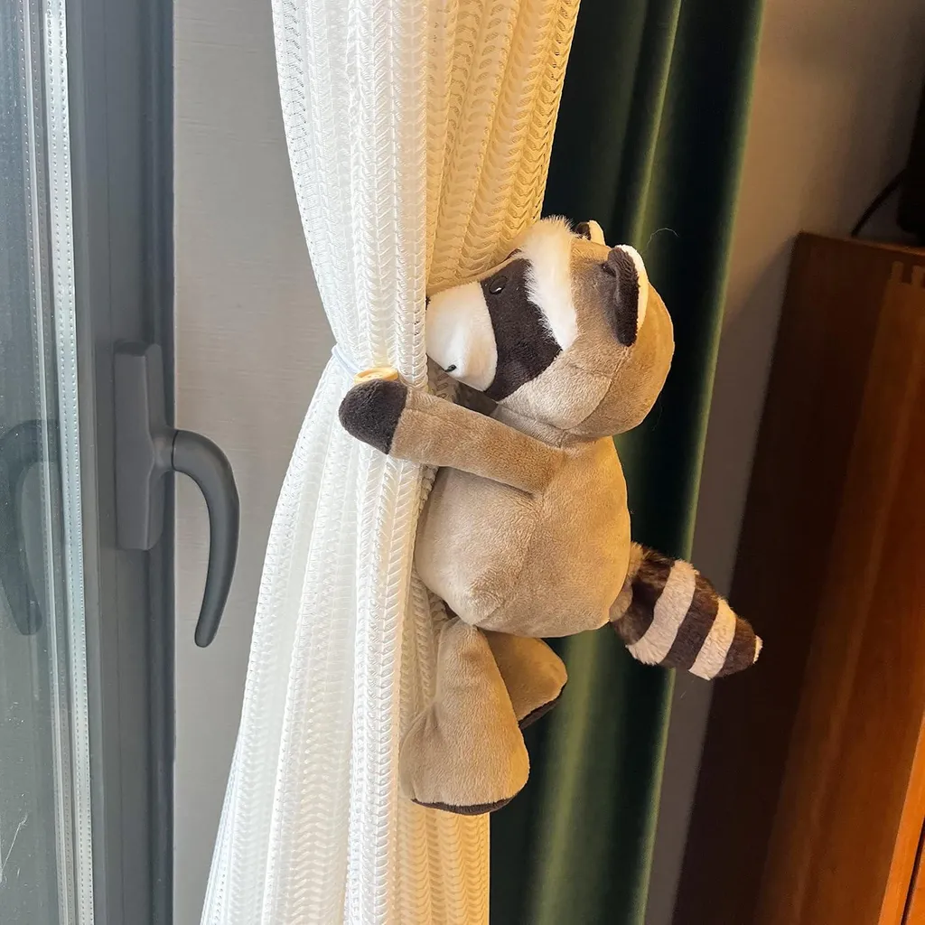 Décoration Fenêtre Chambre Bébé - Embrasse Rideau Raton Laveur Élastique