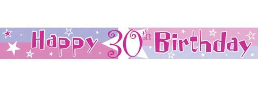 Banner 60. Geburtstag "Pink Shimmer"