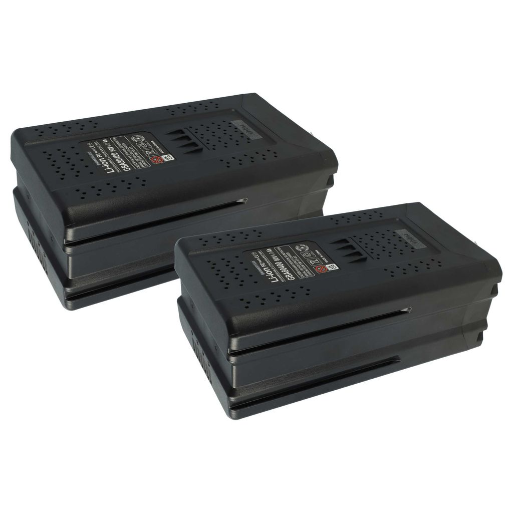 vhbw 2x Akku Ersatz für Stiga SBT 2580 AE, BT 80 Li 5.0, BT 80 Li 4.0, SBT 4080 AE, SBT 4080 AE, SBT 2580AE für Rasenmäher (4000mAh 80V Li-Ion)