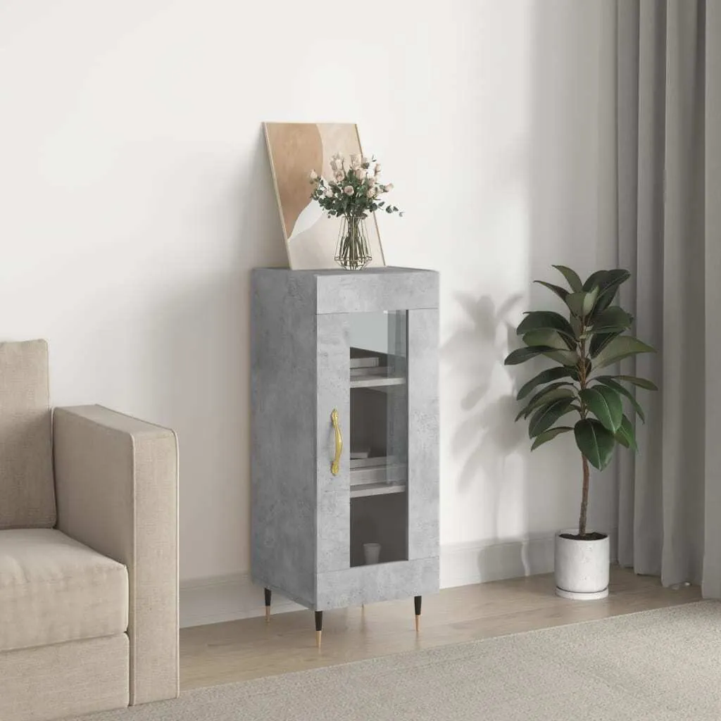Credenza vidaXL Grigio Cemento 34,5x34x90 cm | Arredo Loft Moderno