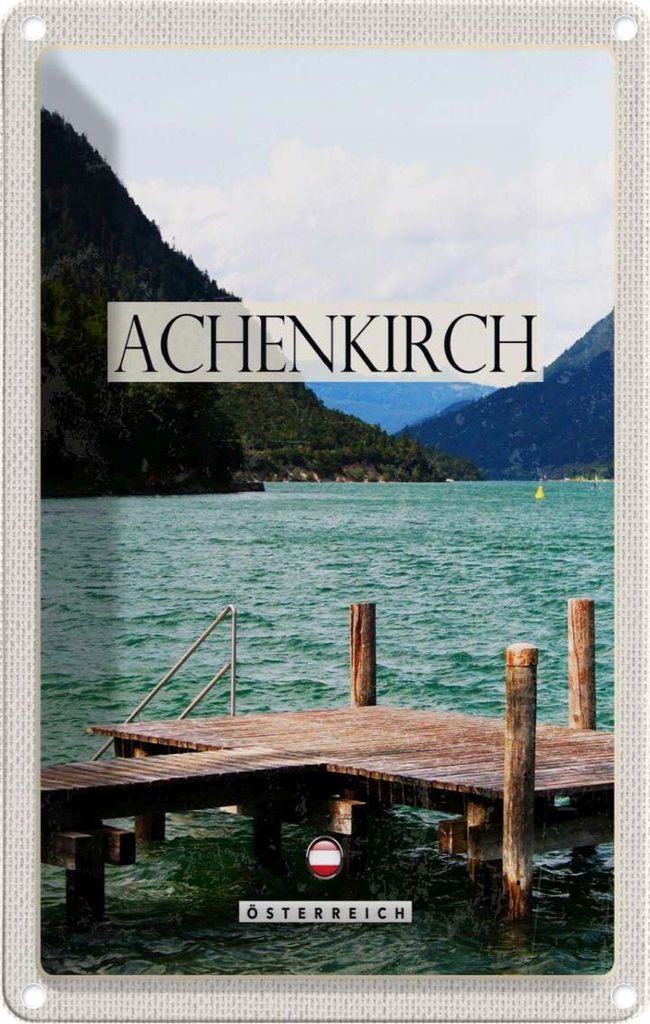 vianmo Blechschild 30x20 cm Achenkirch Österreich Familien Bildmotiv Reisemotiv Abenteuer Reisen Urlaub