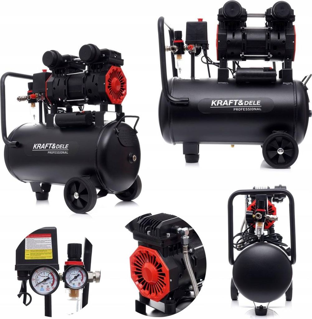 Kompresor Bezolejowy Kraft&Dele 8 Bar 50L 150W 2800 Zdjęcie produktu 