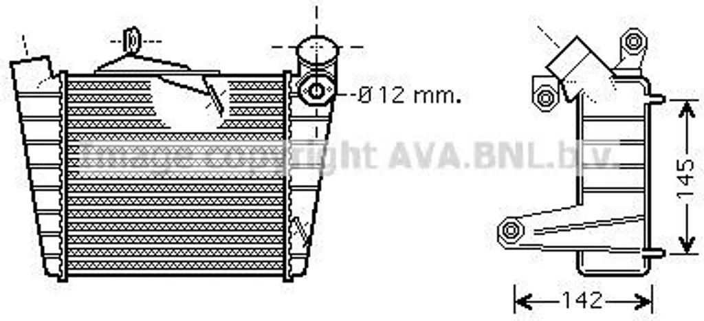 Refroidisseur d'air de suralimentation VNA4213 pour Ibiza et Fabia