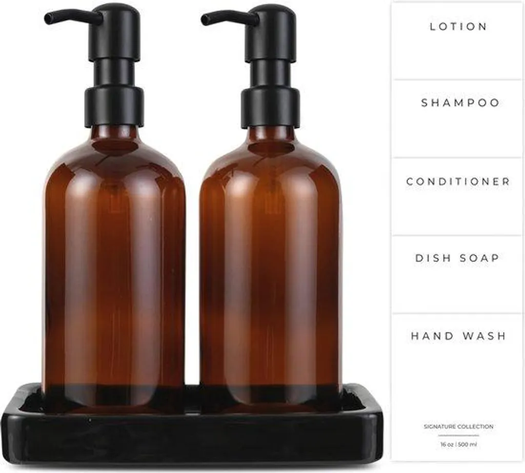 Distributeur savon anti-oxydation en porcelaine et pompe inox 304