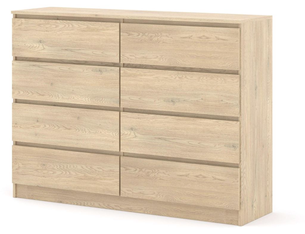 Komoda MAJA S8 140 cm DĄB CREMONA Kredens Kredens wysoki Zdjęcie produktu 