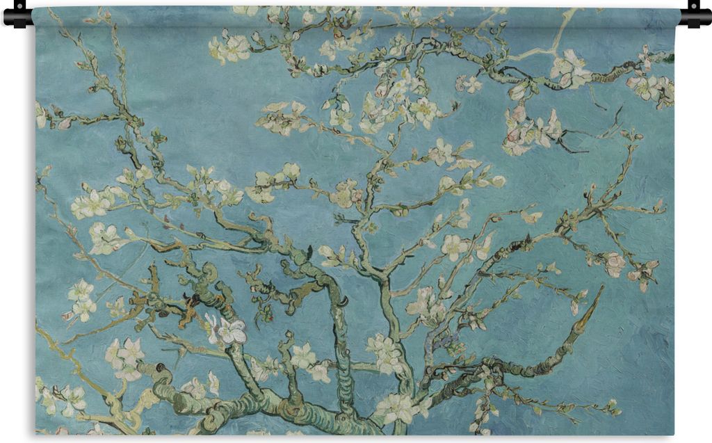 MuchoWow Wandteppich Wandbehang Van Gogh - Blüte - Alte Meister - Vincent van Gogh 120x80 cm Tapisserie Dekoration Wandtuch - Wanddekorationen -...