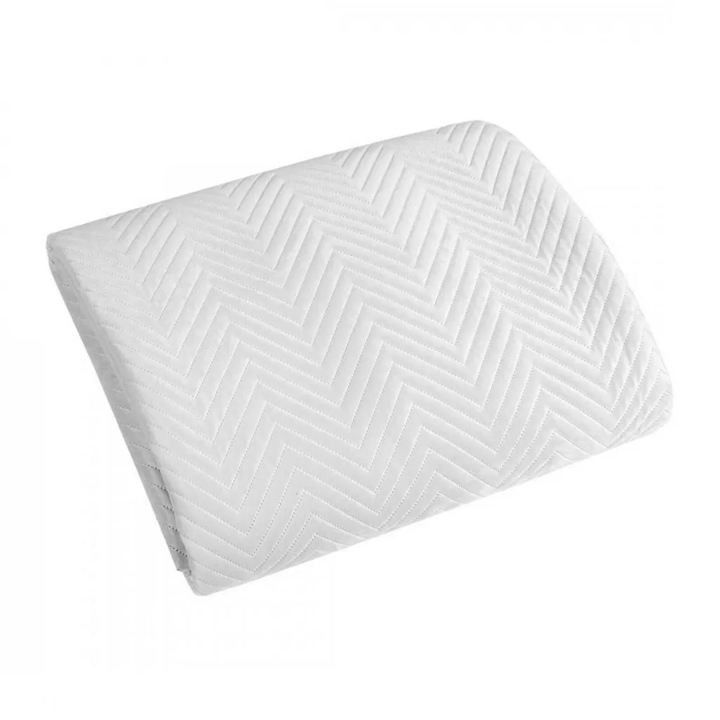 Couvre-lit Sofia Matelassé Blanc 220x240 cm en Tissu Doux et Durable
