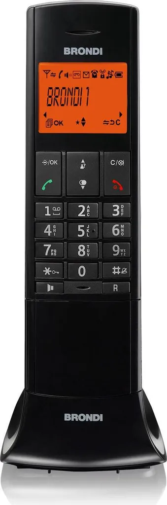 Brondi Lemure Telefono DECT Nero Identificatore di chiamata
