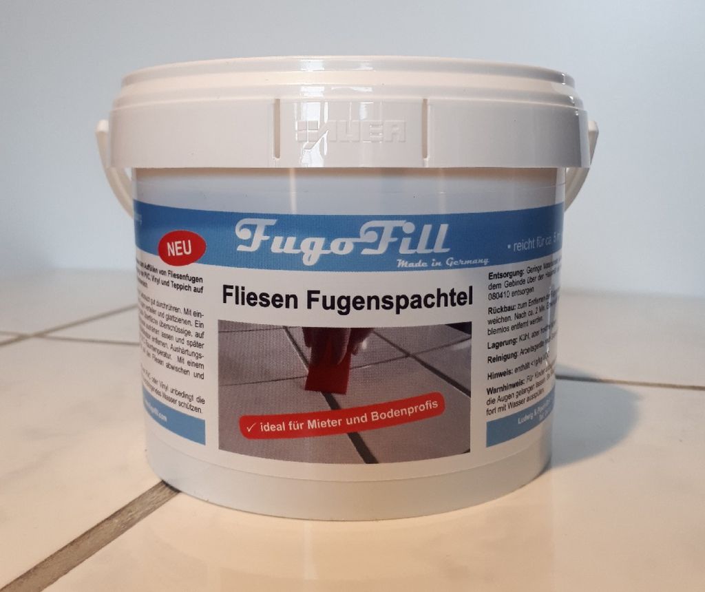 FugoFill 1 kg "entfernbarer Fliesen Fugenspachtel" grau Produktbild 