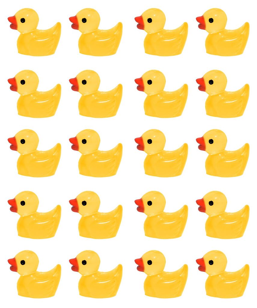 20 Mini-Enten, im Dunkeln leuchtende Entenfiguren aus Kunstharz, bezaubernde Entenskulpturen für Garten-, Heim- und Partydekoration
