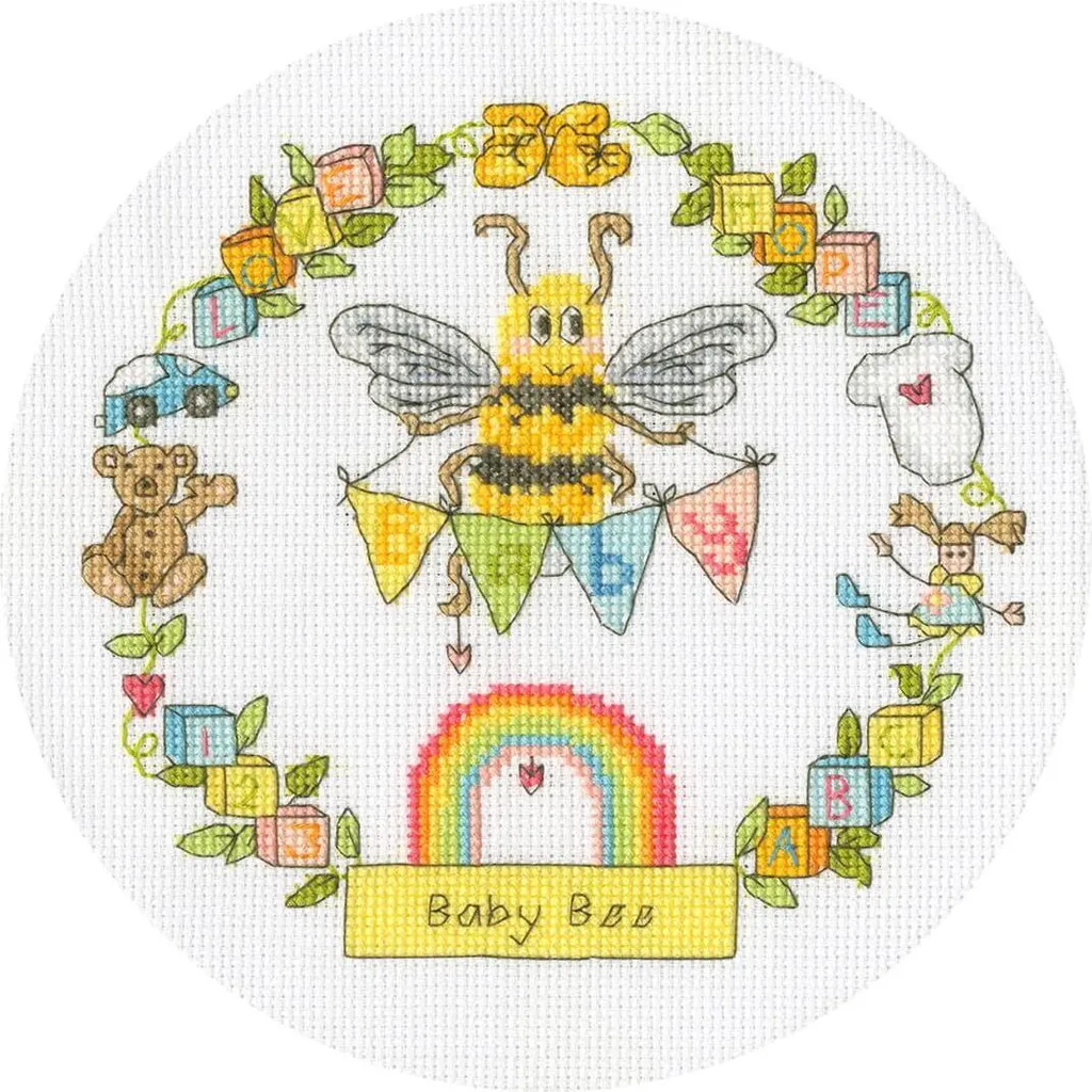 Kit Ricamo Baby Bee Bothy Threads XETE11P 17,5cm - Punto Croce DIY