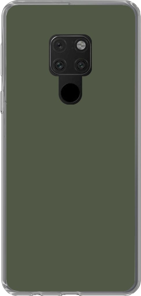 MuchoWow Handyhülle Schutzhülle Hülle für Telefoonhoesje Huawei P40 Lite Grün - Einfarbig - Olivgrün Silikon Softcase Handy Hülle - Handy
