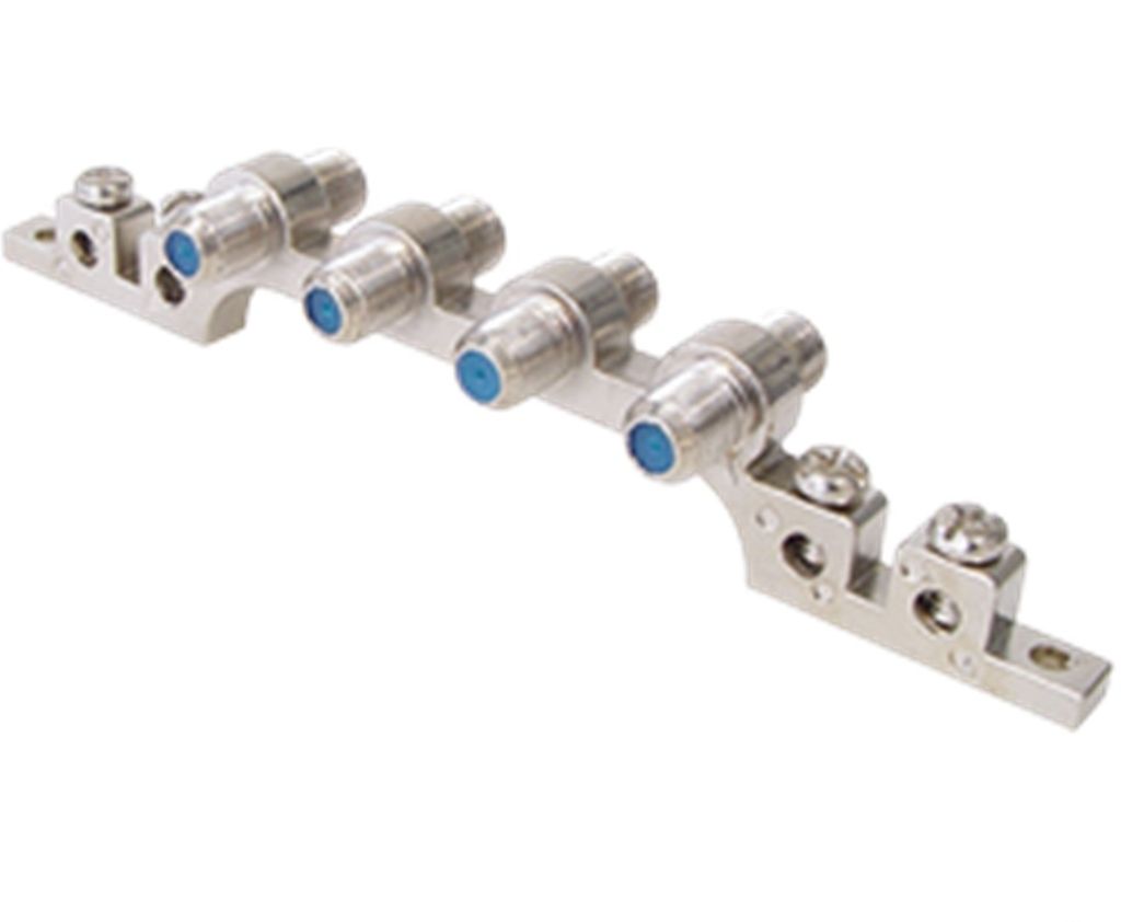 4-fach F-Erdungsblock 4x F-Kupplung > 4x F-Kupplung Produktbild 
