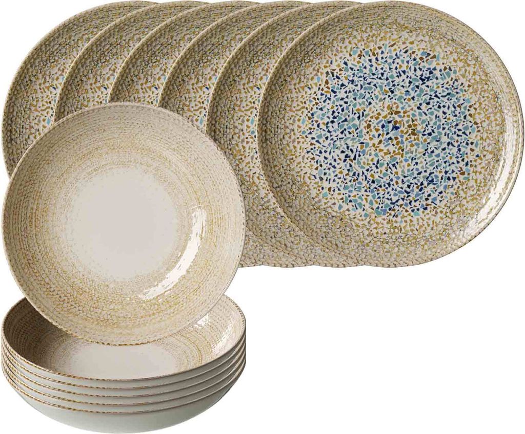 Ritzenhoff & Breker Rimini Tafelservice 12-teilig Mosaik Sand