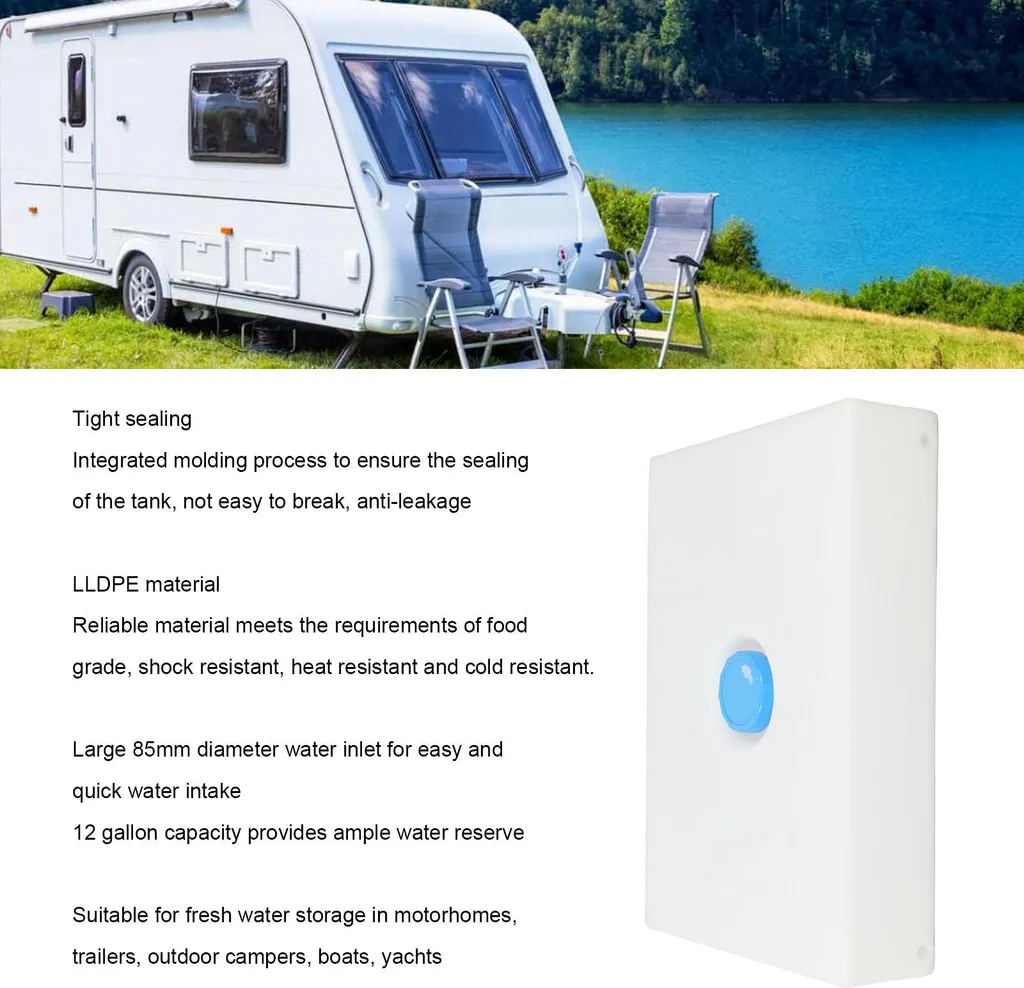 Cuve à eau alimentaire pour camping-car et remorque 45L ultra robuste