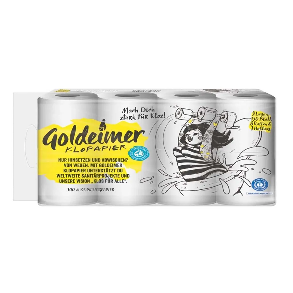 Papier hygiénique 3 plis ultra doux en lot de 8 rouleaux standard