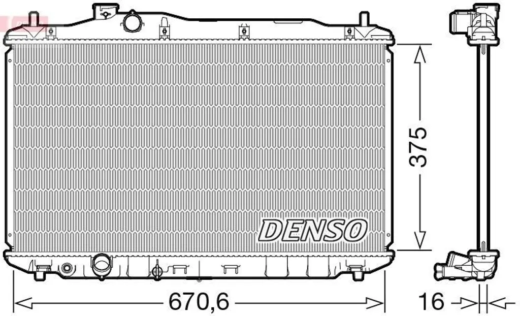 Radiateur de refroidissement DENSO DRM40105 haute efficacité thermique