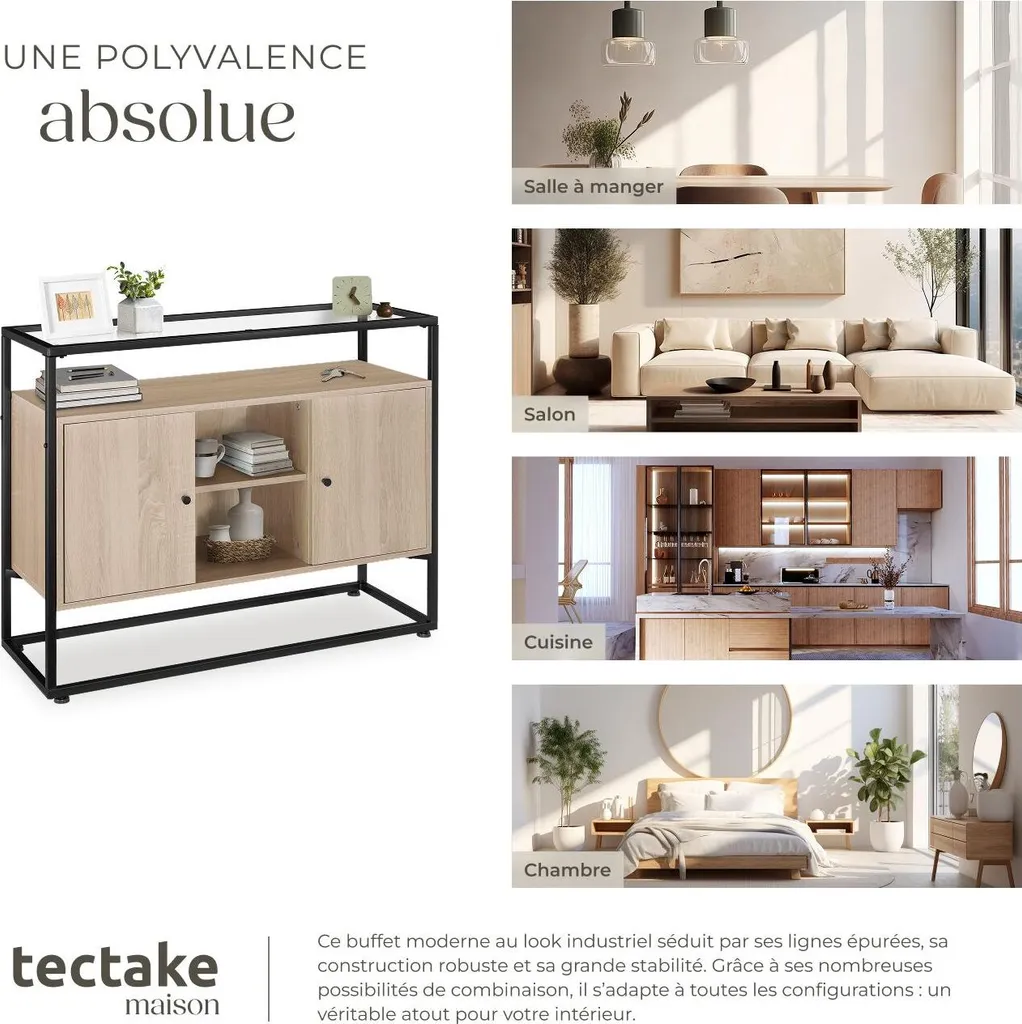 Buffet Oldham 100 cm - Solution pour Gagner de la Place avec Style