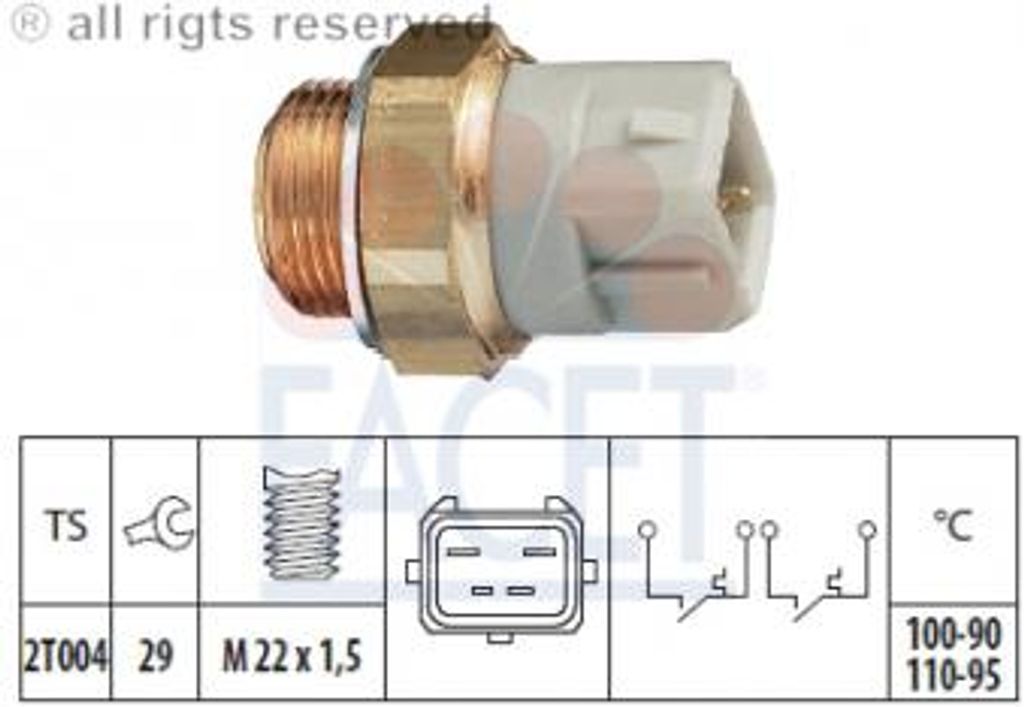 FACET Temperaturschalter, Kühlerlüfter 7.5624